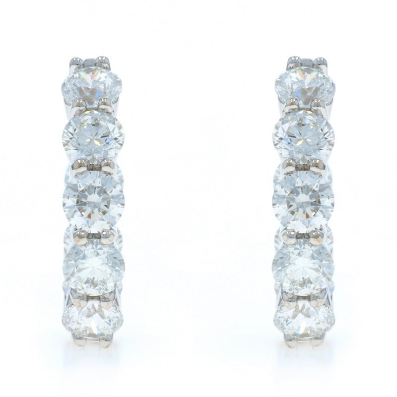 6.29ctw Diamond Earrings White Gold