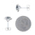 1.62ctw Sapphire and Diamond Earrings White Gold