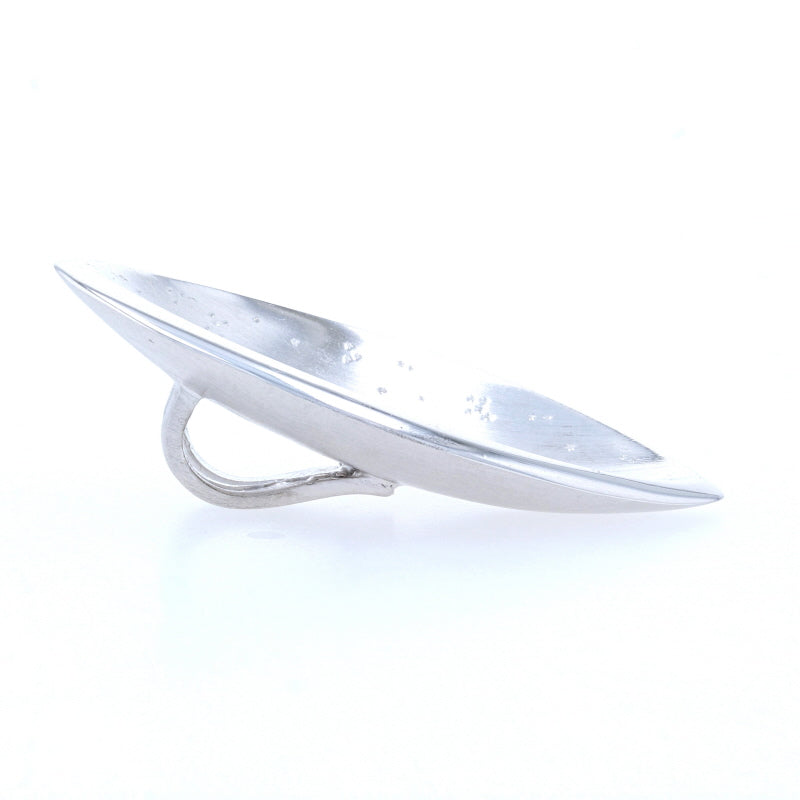 Bastian Inverun Diamond Dust Marquise Concave Pendant Sterling Silver