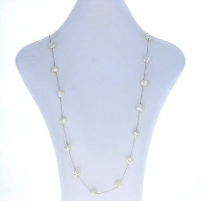 Freshwater Necklace White Gold