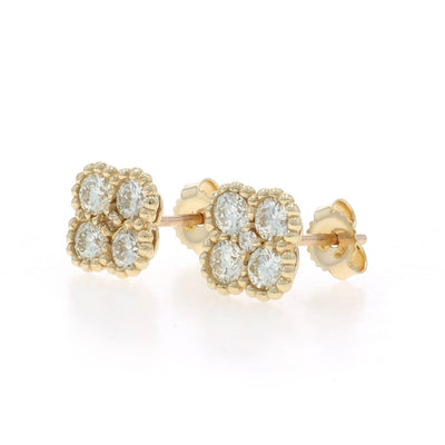 .90ctw Diamond Women's Earrings Yellow Gold