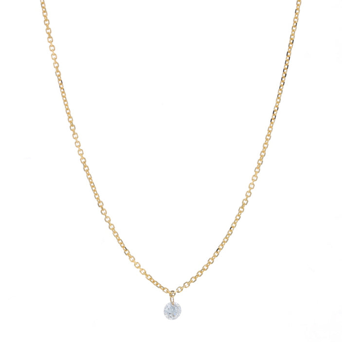 .15ct Diamond Pendant Necklace Yellow Gold