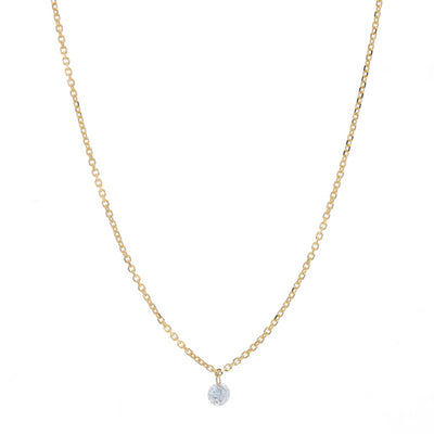 .15ct Diamond Pendant Necklace Yellow Gold