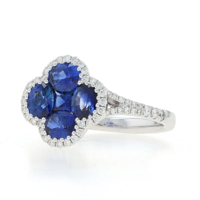 2.16ctw Sapphire and Saphhire Ring White Gold