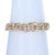 Diamond Cut Double Curb Bracelet Yellow Gold