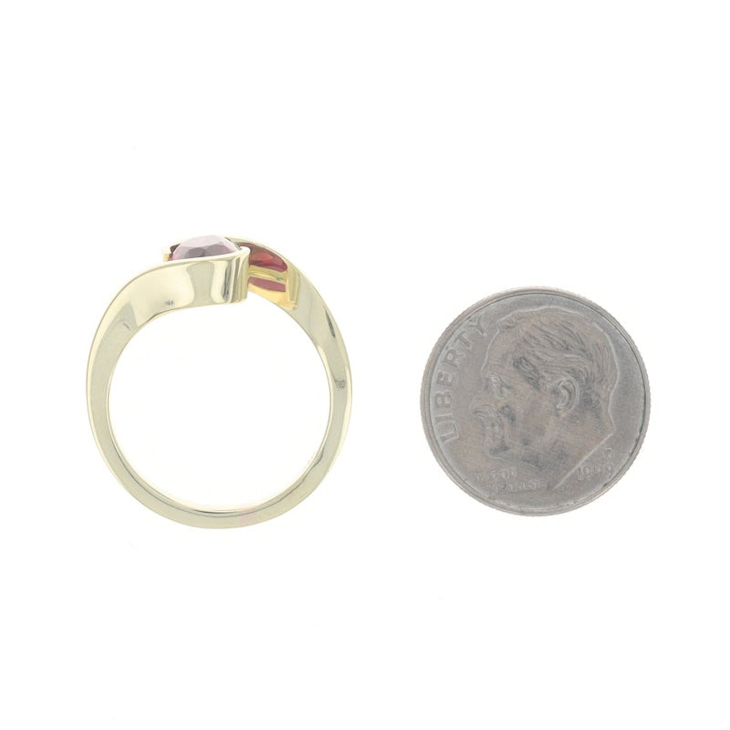 1.98ct Ruby Bypass Ring Yellow Gold