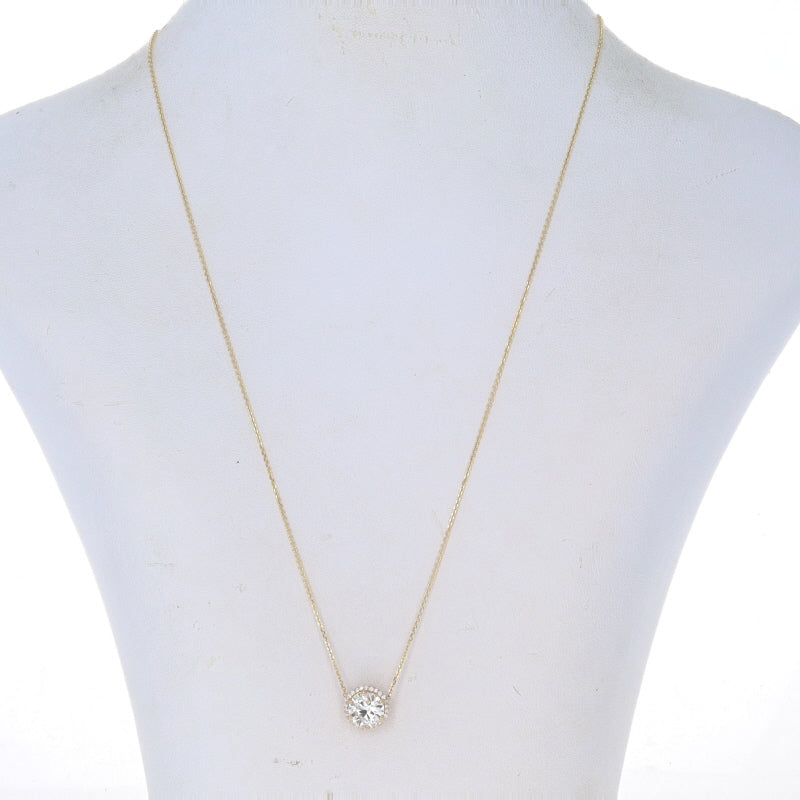 2.14ctw Diamond Pendant Necklace Yellow Gold