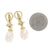 Elizabeth Rand .28ctw Freshwater Pearl and Diamond Earrings Yellow Gold