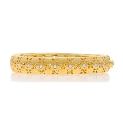 Roberto Coin Granada Satin .50ctw Diamond and Synthetic Ruby Bracelet Yellow Gold