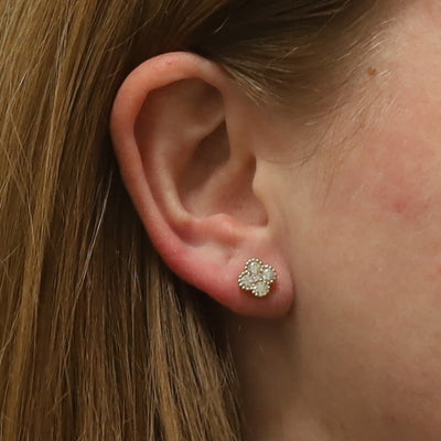 .90ctw Diamond Women's Earrings Yellow Gold
