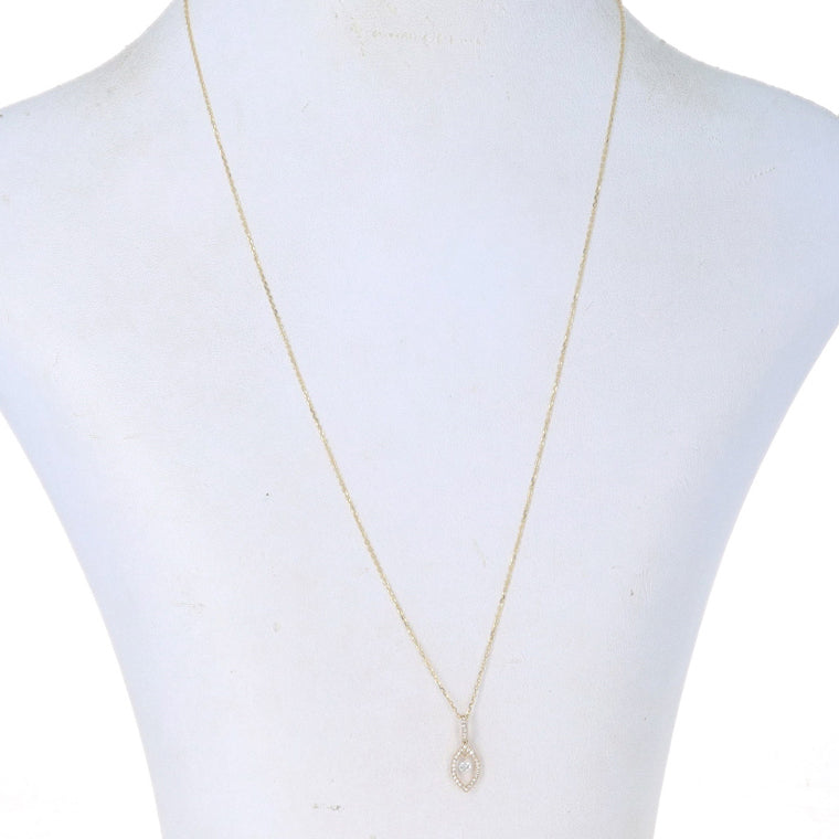 .14ctw Diamond Pendant Necklace Yellow Gold