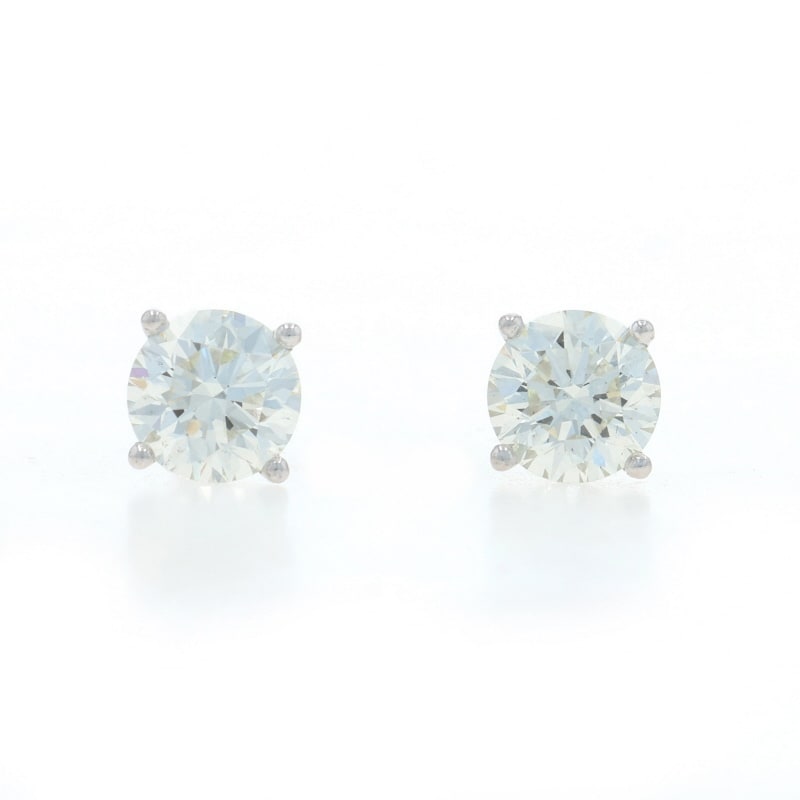 2.01ctw Diamond and Diamond Women's Earrings White Gold