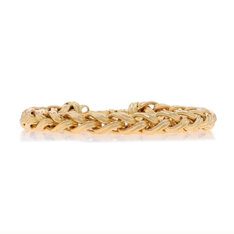 Fancy Wheat Bracelet Yellow Gold