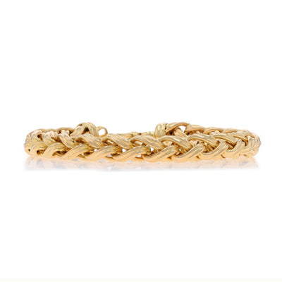 Fancy Wheat Bracelet Yellow Gold
