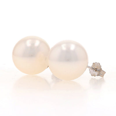 Cultured Pearl Earrings White Gold