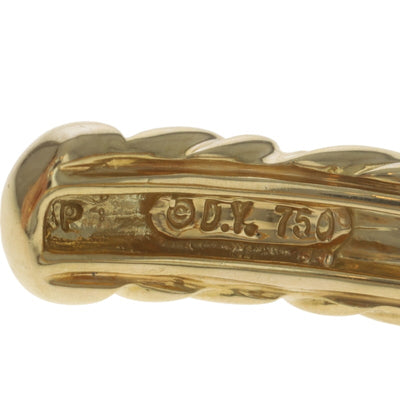 David Yurman Sculpted Cable Cuff .50ctw Diamond Women's Bracelet Yellow Gold