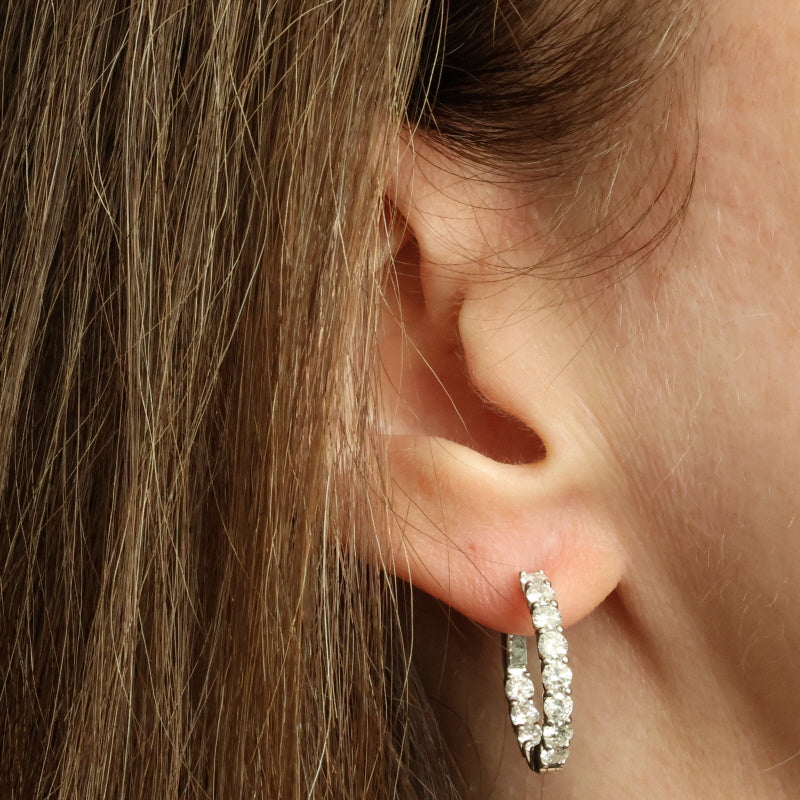 2.45ctw Diamond Earrings White Gold