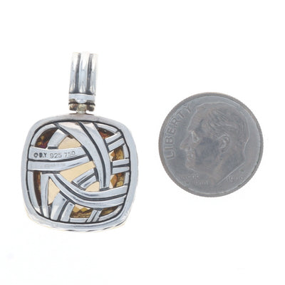David Yurman Albion Enhancer Pendant .28ctw Smoky Quartz and Diamond Pendant Sterling Silver
