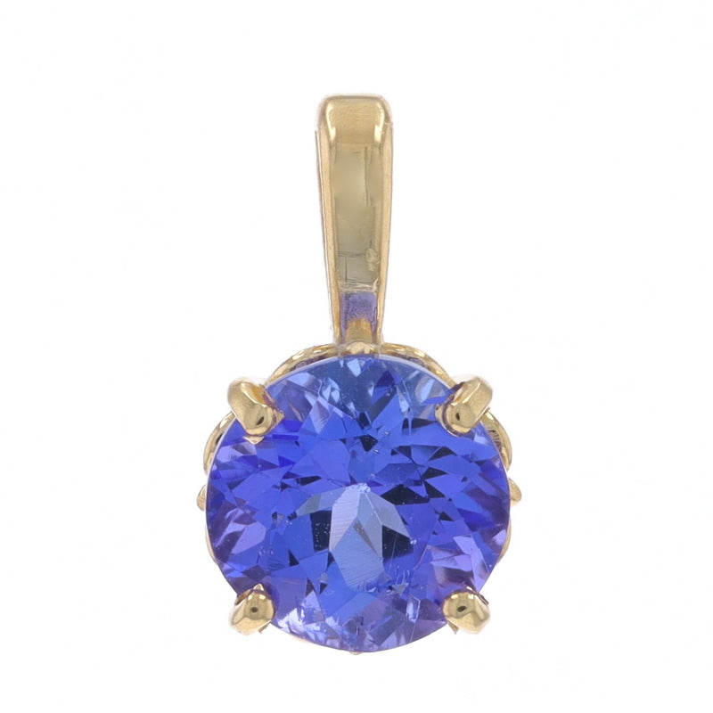 1.40ct Tanzanite Pendant Yellow Gold