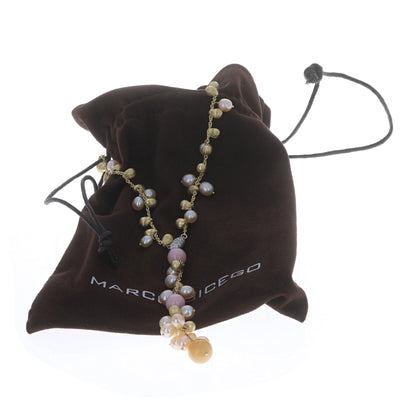 Marco Bicego Acapulco .10ctw Opal and Cultured Freshwater Pearl Necklace Yellow Gold
