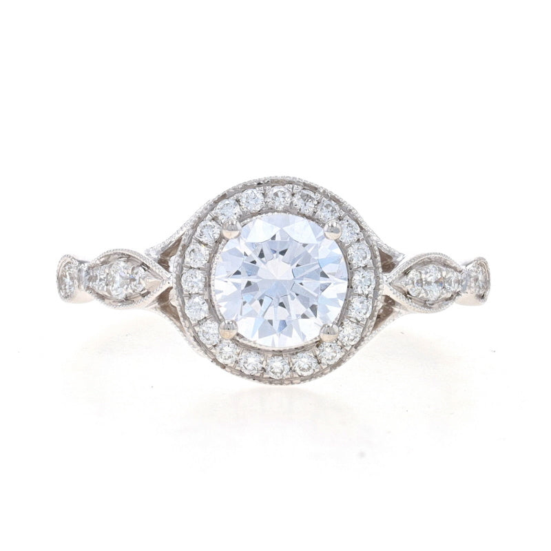 Simon G. .26ctw Cubic Zirconia Placeholder and Diamond Ring White Gold