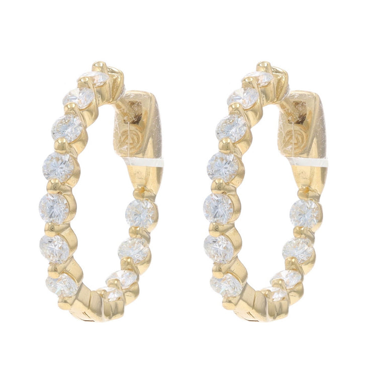 1.17ctw Diamond Earrings Yellow Gold