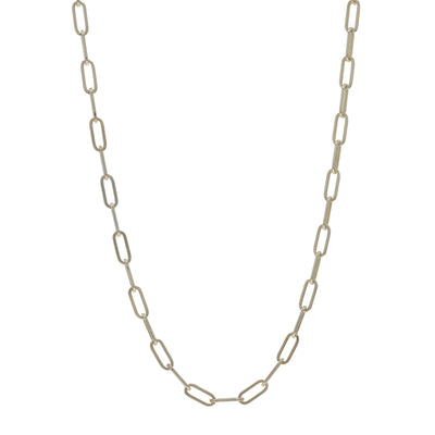Paperclip Chain Necklace Yellow Gold