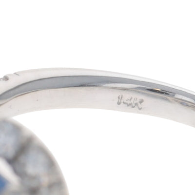 Sapphire and Diamond Women's Ring White Gold