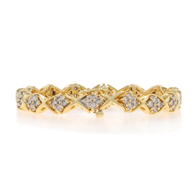 3.18ctw Diamond Bracelet Yellow Gold