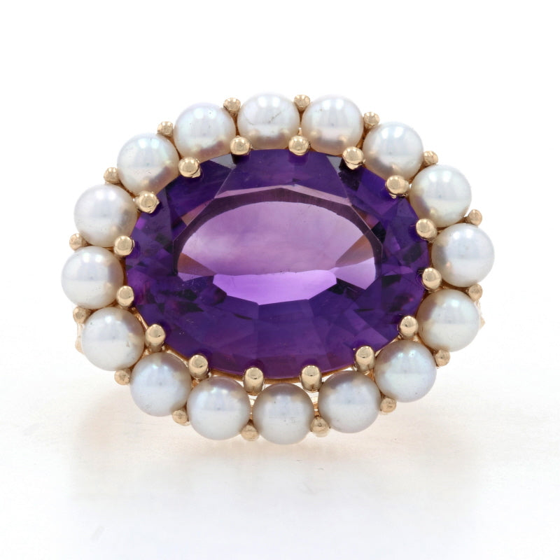 Custom Amethyst Ring Front