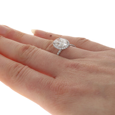 Mark Broumand 3.76ctw Diamond and Diamond Ring Platinum