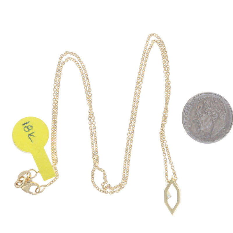 1.04ct Diamond Pendant Necklace Yellow Gold