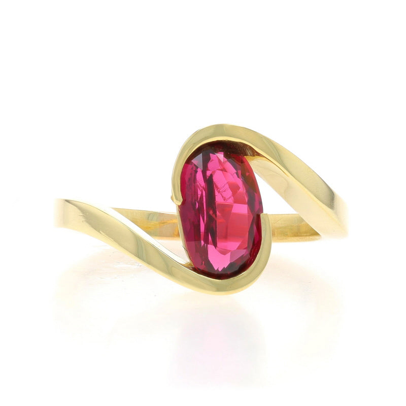 1.98ct Ruby Bypass Ring Yellow Gold