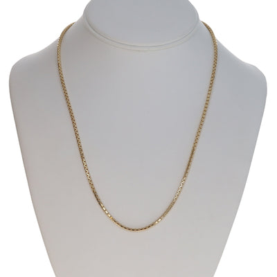 Box Chain Necklace Yellow Gold