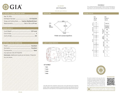 2.29ct Loose Diamond Cushion Diamond GIA