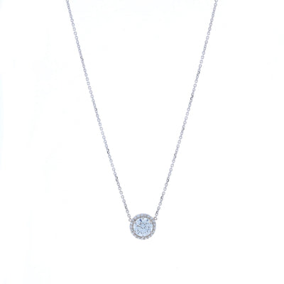1.02ctw Diamond and Diamond Pendant Necklace White Gold