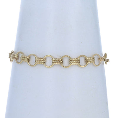 Fancy Link Bracelet Yellow Gold