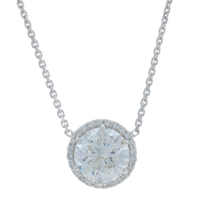 1.84ctw Diamond and Diamond Women's Necklace White Gold
