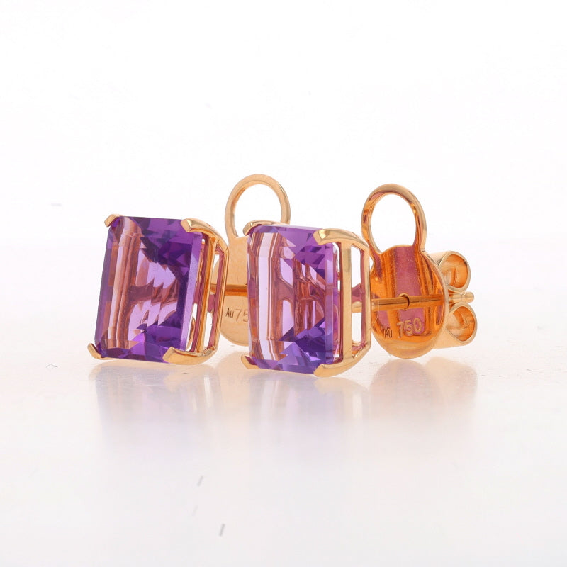 18.25ctw Amethyst Earrings Rose Gold