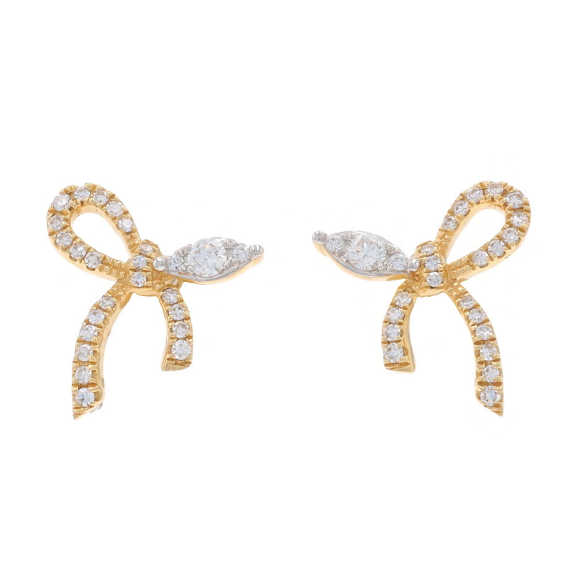 0.29ctw Diamond Earrings Yellow Gold