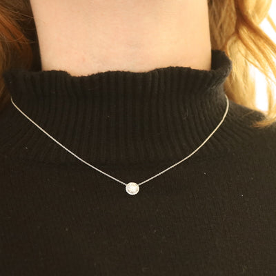 1.20ctw Diamond and Diamond Pendant Necklace White Gold