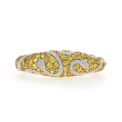 17.85ctw Sapphire Women's Bracelet Yellow Gold