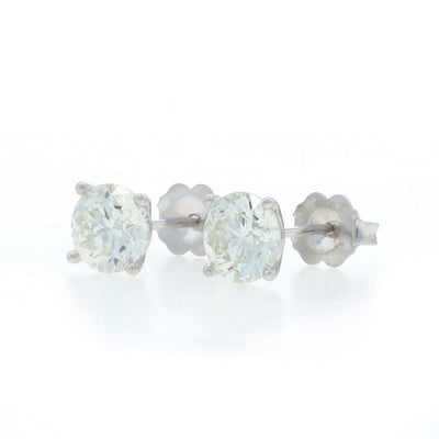 2.01ctw Diamond and Diamond Women's Earrings White Gold