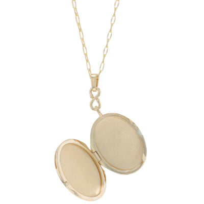 Monica Rich Kosann Infinity Locket and 30" Necklace Diamond Pendant Necklace Yellow Gold