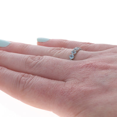 .70ctw Blue Topaz Band White Gold