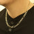 Men's Diamond Cut Figaro Chain Necklace Yellow Gold