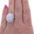 20.09ctw Jadeite and Diamond Ring White Gold