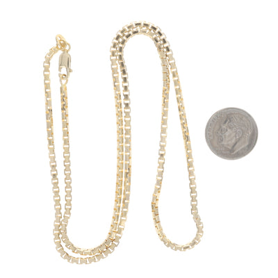 Box Chain Necklace Yellow Gold