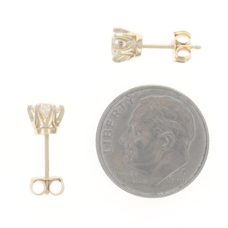 .90ctw Diamond Earrings Yellow Gold
