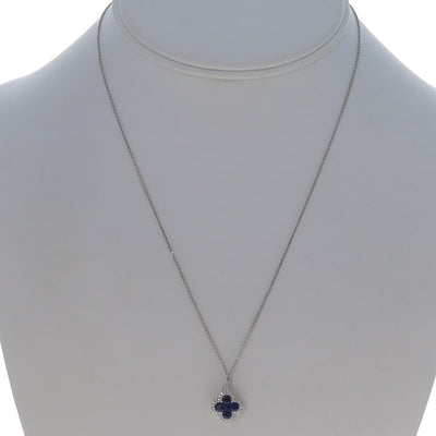 .94ctw Sapphire and Diamond Women's Necklace White Gold